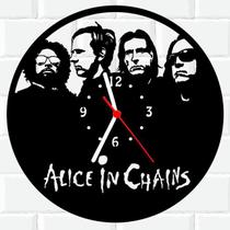 Relógio Parede Vinil LP ou MDF Alice In Chains Rock Banda