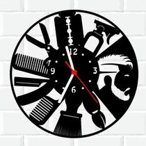Relógio Parede Vinil LP ou MDF Barber Shop Barbearia 1