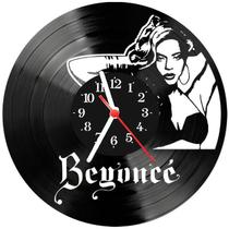 Relógio Parede Vinil LP ou MDF Beyonce Cantora