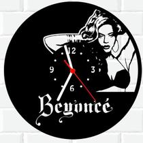 Relógio Parede Vinil LP ou MDF Beyonce Cantora