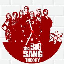 Relógio Parede Vinil LP ou MDF Big Bang Theory Serie