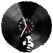 Relógio Parede Vinil LP ou MDF Black Power Negro