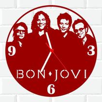 Relógio Parede Vinil LP ou MDF Bon Jovi Rock 3 - 3D Fantasy