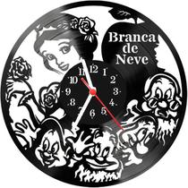 Relógio Parede Vinil LP ou MDF Branca De Neve Disney - 3D Fantasy