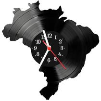 Relógio Parede Vinil LP ou MDF Brasil 2 - 3D Fantasy
