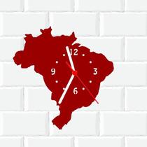 Relógio Parede Vinil LP ou MDF Brasil 2 - 3D Fantasy