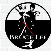 Relógio Parede Vinil LP ou MDF Bruce Lee Ator