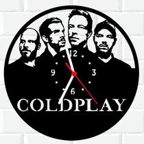 Relógio Parede Vinil LP ou MDF ColdPlay Rock Banda