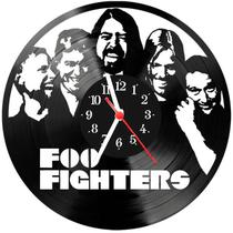 Relógio Parede Vinil LP ou MDF Foo Fighters Rock banda - 3D Fantasy