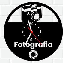 Relógio Parede Vinil LP ou MDF Fotografia Fotografo 1