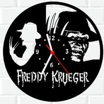 Relógio Parede Vinil LP ou MDF Freddy Krueger Terror