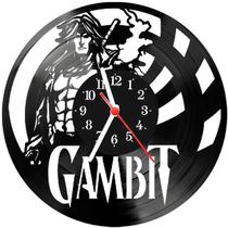 Relógio Parede Vinil LP ou MDF Gambit X-Men Marvel
