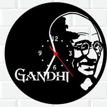 Relógio Parede Vinil LP ou MDF Gandhi