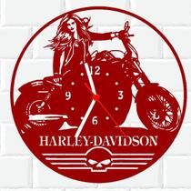 Relógio Parede Vinil LP ou MDF Harley Davidson Moto 3 - 3D Fantasy