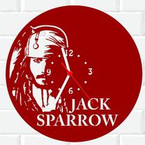 Relógio Parede Vinil LP ou MDF Jack Sparrow Piratas do Caribe