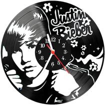 Relógio Parede Vinil LP ou MDF Justin Bieber Cantor