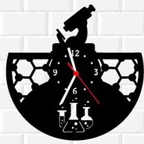 Relógio Parede Vinil LP ou MDF Laboratorio Quimica - 3D Fantasy
