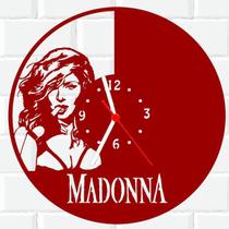 Relógio Parede Vinil LP ou MDF Madonna Cantora 1 - 3D Fantasy