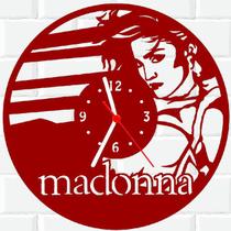 Relógio Parede Vinil LP ou MDF Madonna Cantora 2 - 3D Fantasy