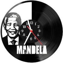 Relógio Parede Vinil LP ou MDF Mandela Nelson 2