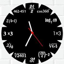 Relógio Parede Vinil LP ou MDF Matematica Aritmética Escola 2 - 3D Fantasy