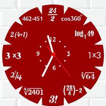 Relógio Parede Vinil LP ou MDF Matematica Aritmética Escola 2 - 3D Fantasy