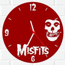 Relógio Parede Vinil LP ou MDF Misfit Rock Banda