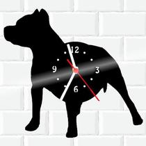 Relógio Parede Vinil LP ou MDF Pit Bull Cachorro 2