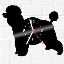 Relógio Parede Vinil LP ou MDF Poodle Cachorro 2