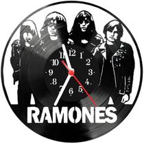 Relógio Parede Vinil LP ou MDF Ramones Rock Banda 1