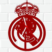 Relógio Parede Vinil LP ou MDF Real Madrid Futebol - 3D Fantasy