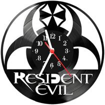 Relógio Parede Vinil LP ou MDF Resident Evil 1