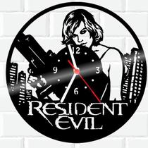Relógio Parede Vinil LP ou MDF Resident Evil 2