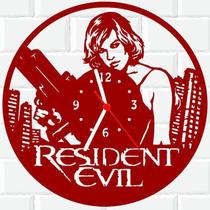 Relógio Parede Vinil LP ou MDF Resident Evil 2