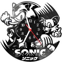 Relógio Parede Vinil LP ou MDF Sonic Jogo Game Geek 1