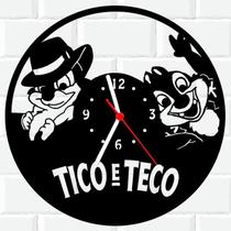 Relógio Parede Vinil LP ou MDF Tico E Teco Desenho - 3D Fantasy