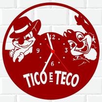 Relógio Parede Vinil LP ou MDF Tico E Teco Desenho