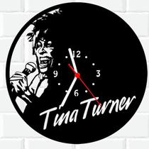 Relógio Parede Vinil LP ou MDF Tina Turner Cantora 1