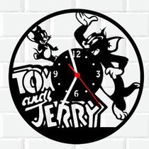 Relógio Parede Vinil LP ou MDF Tom E Jerry Desenho