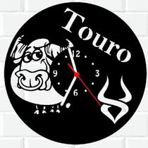 Relógio Parede Vinil LP ou MDF Touro Signo Horoscopo - 3D Fantasy