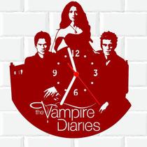 Relógio Parede Vinil LP ou MDF Vampire Diaries Serie