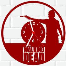 Relógio Parede Vinil LP ou MDF Walking Dead Serie 4