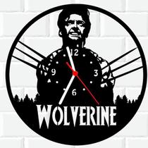 Relógio Parede Vinil LP ou MDF Wolverine X-Men Marvel