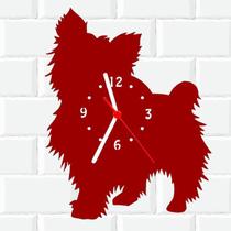 Relógio Parede Vinil LP ou MDF Yorkshire Cachorro