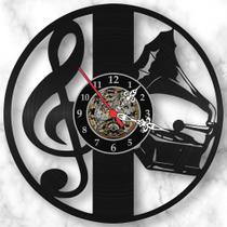 Relógio Parede Vitrola Clave De Sol Musica Vinil Lp Retrô Promoção Relógio Parede Vitrola Clave De Sol Musica Vinil Lp Retrô Promoção