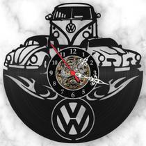 Relógio Parede Volkswagen Fusca Karmann Ghia Carro Perua Vintage Disco Vinil LP Colecionador Relógio Parede Volkswagen Fusca Karmann Ghia Carro Perua Vintage Disco Vinil LP Colecionador