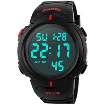Relógio PASOY Digital LED 50mm impermeável 50m com elástico