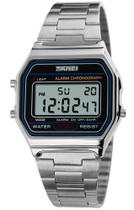 Relógio PASOY Unissex Digital com LED retroiluminado em aço inoxidável