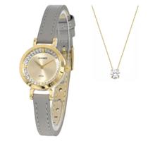 Relogio Pequeno Orient de pulso Dourado Feminino Original