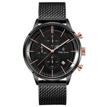 Relógio Philiph London Masculino Ref: Pl80251613m Pr N Cronógrafo Black Relógio Philiph London Masculino Ref: Pl80251613m Pr N Cronógrafo Black